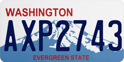 WA license plate AXP2743