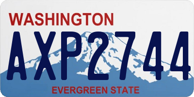 WA license plate AXP2744