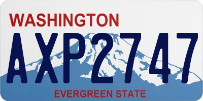 WA license plate AXP2747