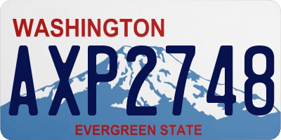 WA license plate AXP2748