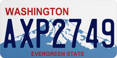WA license plate AXP2749