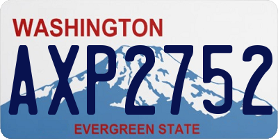 WA license plate AXP2752
