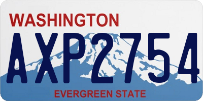 WA license plate AXP2754