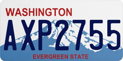 WA license plate AXP2755