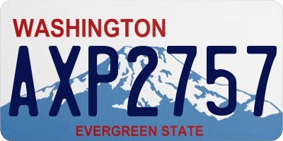 WA license plate AXP2757
