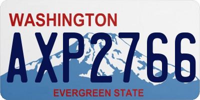 WA license plate AXP2766