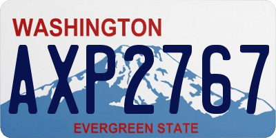 WA license plate AXP2767