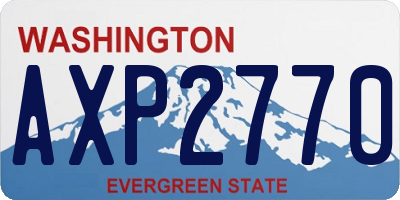 WA license plate AXP2770