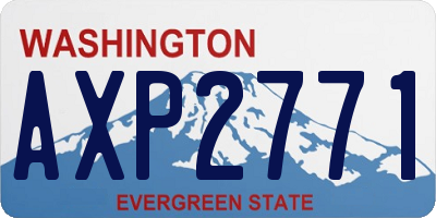 WA license plate AXP2771