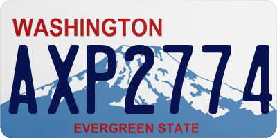 WA license plate AXP2774