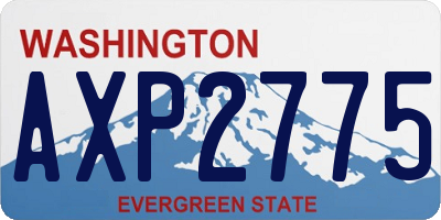WA license plate AXP2775