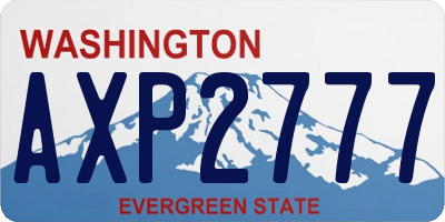 WA license plate AXP2777
