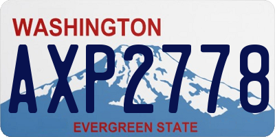 WA license plate AXP2778