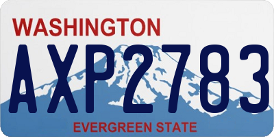 WA license plate AXP2783