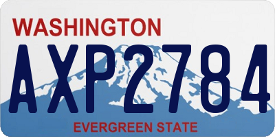 WA license plate AXP2784