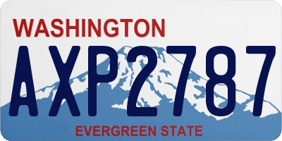 WA license plate AXP2787