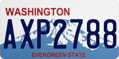 WA license plate AXP2788