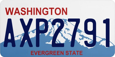 WA license plate AXP2791