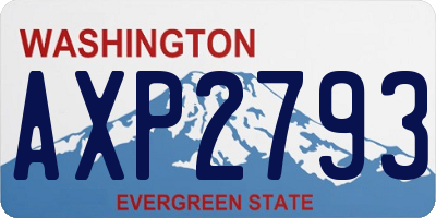 WA license plate AXP2793