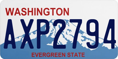 WA license plate AXP2794