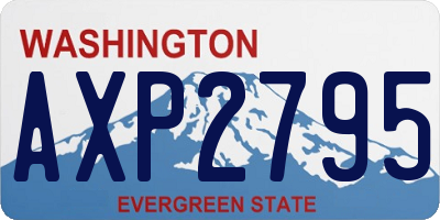 WA license plate AXP2795