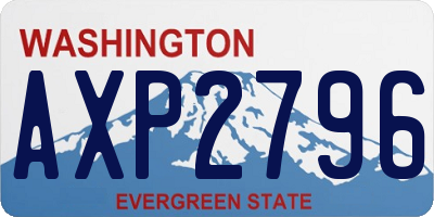 WA license plate AXP2796