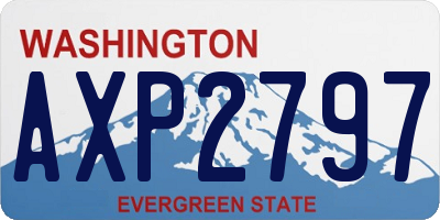 WA license plate AXP2797