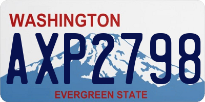 WA license plate AXP2798