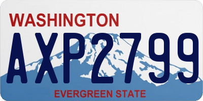 WA license plate AXP2799