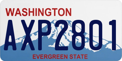 WA license plate AXP2801
