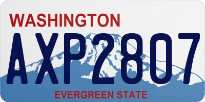 WA license plate AXP2807