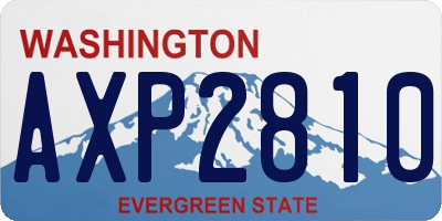 WA license plate AXP2810