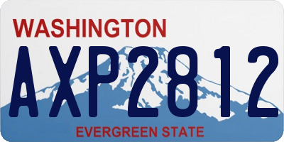 WA license plate AXP2812