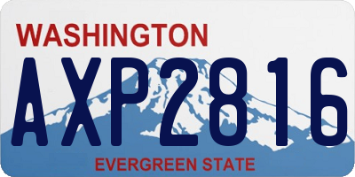 WA license plate AXP2816