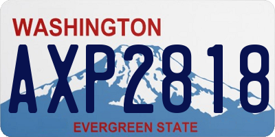 WA license plate AXP2818