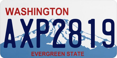 WA license plate AXP2819