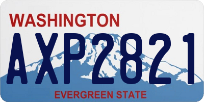 WA license plate AXP2821