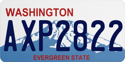 WA license plate AXP2822