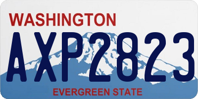 WA license plate AXP2823