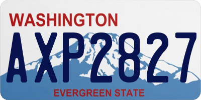 WA license plate AXP2827