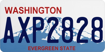 WA license plate AXP2828