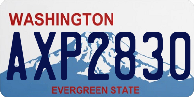 WA license plate AXP2830