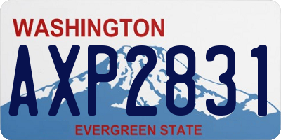 WA license plate AXP2831
