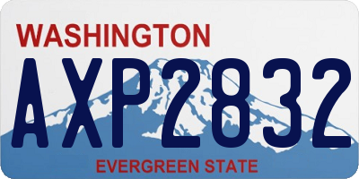 WA license plate AXP2832