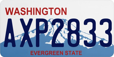 WA license plate AXP2833