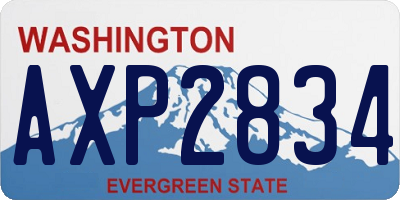 WA license plate AXP2834