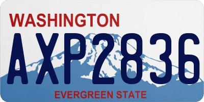 WA license plate AXP2836