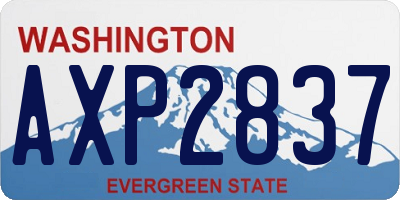 WA license plate AXP2837