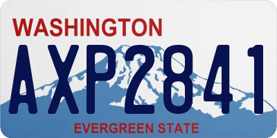 WA license plate AXP2841