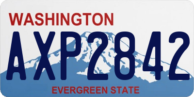 WA license plate AXP2842